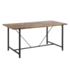 Table à Manger Bois Foncé / Métal Noir 160 X 80 Cm SARITAS -Meilleur Meubles Magasin table a manger 17461501
