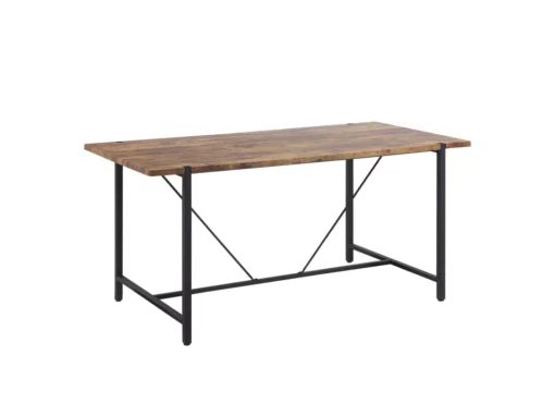 Table à Manger Bois Foncé / Métal Noir 160 X 80 Cm SARITAS -Meilleur Meubles Magasin table a manger 17461501
