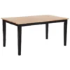 Table 150 X 90 Cm Marron Clair/noir GEORGIA -Meilleur Meubles Magasin table a manger 17461561