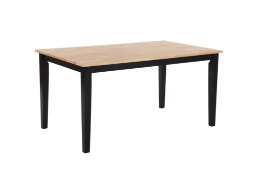 Table 150 X 90 Cm Marron Clair/noir GEORGIA -Meilleur Meubles Magasin table a manger 17461561