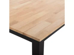Table 150 X 90 Cm Marron Clair/noir GEORGIA -Meilleur Meubles Magasin table a manger 17461569