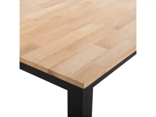 Table 150 X 90 Cm Marron Clair/noir GEORGIA -Meilleur Meubles Magasin table a manger 17461569