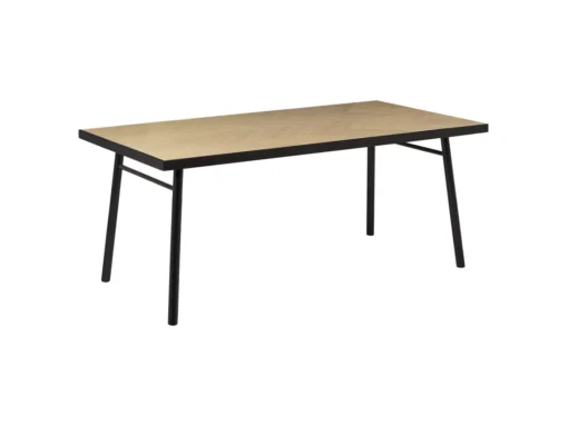 Table De Salle à Manger Bois Clair Et Noir 180 X 90 Cm IVORIE -Meilleur Meubles Magasin table a manger 17461685