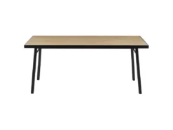 Table De Salle à Manger Bois Clair Et Noir 180 X 90 Cm IVORIE -Meilleur Meubles Magasin table a manger 17461691