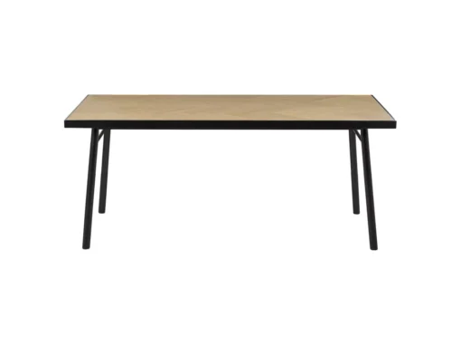 Table De Salle à Manger Bois Clair Et Noir 180 X 90 Cm IVORIE -Meilleur Meubles Magasin table a manger 17461691