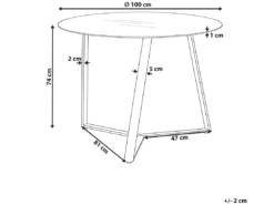 Table Ronde En Verre 100 Cm KEBRI -Meilleur Meubles Magasin table a manger 17461901