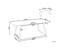 Table à Manger Extensible 150/180 X 90 Cm TOURAN -Meilleur Meubles Magasin table a manger 17462143