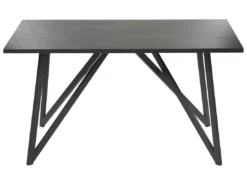 Table à Manger Noire 140 X 80 Cm ANNIKA -Meilleur Meubles Magasin table a manger 18119345