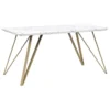 Table De Salle à Manger Effet Marbre/doré MOLDEN -Meilleur Meubles Magasin table a manger 18255895