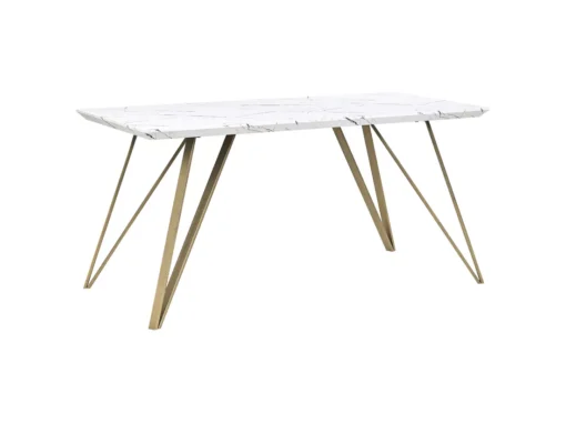 Table De Salle à Manger Effet Marbre/doré MOLDEN -Meilleur Meubles Magasin table a manger 18255895
