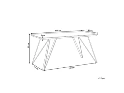 Table De Salle à Manger Effet Marbre/doré MOLDEN -Meilleur Meubles Magasin table a manger 18255899