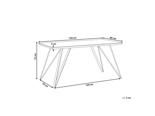 Table De Salle à Manger Effet Marbre/doré MOLDEN -Meilleur Meubles Magasin table a manger 18255899