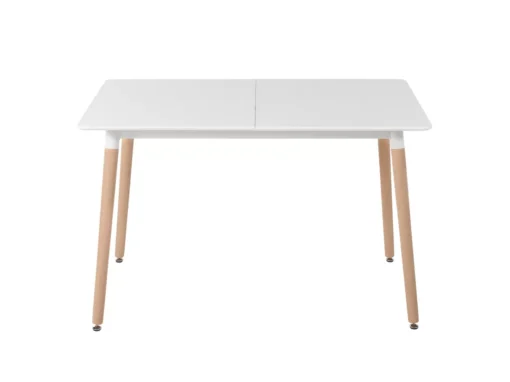 Table à Manger Extensible 120/150 X 80 Cm Blanche Effet Bois Clair MIRABEL -Meilleur Meubles Magasin table a manger 18759595