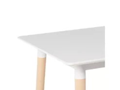 Table à Manger Extensible 120/150 X 80 Cm Blanche Effet Bois Clair MIRABEL -Meilleur Meubles Magasin table a manger 18759597