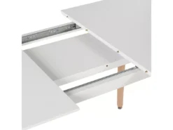 Table à Manger Extensible 120/150 X 80 Cm Blanche Effet Bois Clair MIRABEL -Meilleur Meubles Magasin table a manger 18759599