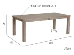 Table à Manger Extensible Alaska - Rectangulaire - 6 à 8 Couverts - Acacia Massif Et - Marron -Meilleur Meubles Magasin table a manger 18872541