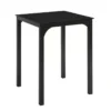 Table à Manger Carrée Noir Plateau En Verre Forme Carrée Pieds En Acier Robuste, OGT38-K-SCH -Meilleur Meubles Magasin table a manger 19380645