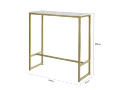 Table De Bar Effet Marbre Table Haute De Bar Table à Manger - Doré, FSB34-G -Meilleur Meubles Magasin table a manger 20021145