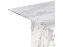 Table De Salle à Manger Effet Marbre Et Doré 100 X 200 Cm CALCIO -Meilleur Meubles Magasin table a manger 22998847