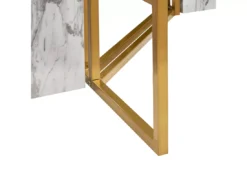 Table De Salle à Manger Effet Marbre Et Doré 100 X 200 Cm CALCIO -Meilleur Meubles Magasin table a manger 22998849