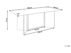 Table De Salle à Manger Effet Marbre Et Doré 100 X 200 Cm CALCIO -Meilleur Meubles Magasin table a manger 22998853