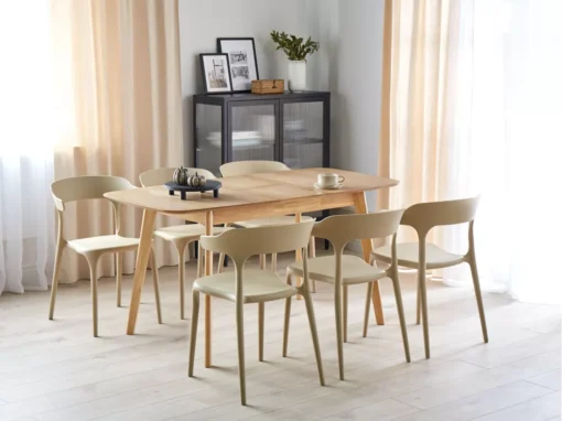 Table De Salle à Manger Extensible Ton Bois Clair 120/150 X 75 Cm MADOX -Meilleur Meubles Magasin table a manger 24501111