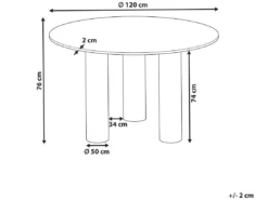 Table De Salle à Manger Ronde ⌀ 120 Cm Bois Clair ORIN -Meilleur Meubles Magasin table a manger 24512207