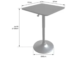 Table De Bar Carrée Noire LUKE - HAPPY GARDEN -Meilleur Meubles Magasin table a manger 24651961