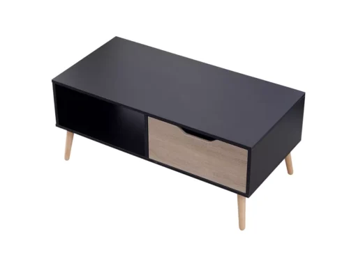Table Basse Avec Tiroir Style Scandinave Noire FREJA - HAPPY GARDEN -Meilleur Meubles Magasin table basse 10779749