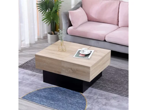 Table Basse Avec Plateaux Amovibles Noire GRETA - HAPPY GARDEN -Meilleur Meubles Magasin table basse 10779759