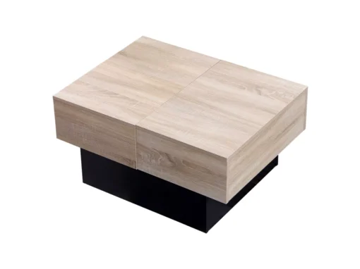 Table Basse Avec Plateaux Amovibles Noire GRETA - HAPPY GARDEN -Meilleur Meubles Magasin table basse 10779761