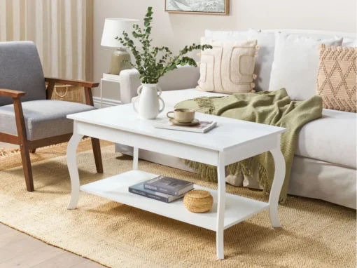 Table Basse Blanche Avec étagère HARTFORD -Meilleur Meubles Magasin table basse 12309875