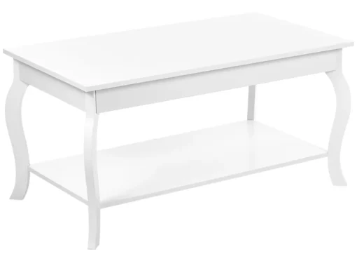 Table Basse Blanche Avec étagère HARTFORD -Meilleur Meubles Magasin table basse 12309877