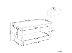Table Basse Blanche Avec étagère HARTFORD -Meilleur Meubles Magasin table basse 12309879