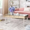 Table Basse Argentée Avec Tiroir NESLE -Meilleur Meubles Magasin table basse 12643029
