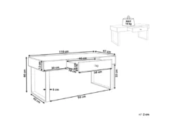 Table Basse Argentée Avec Tiroir NESLE -Meilleur Meubles Magasin table basse 12643045