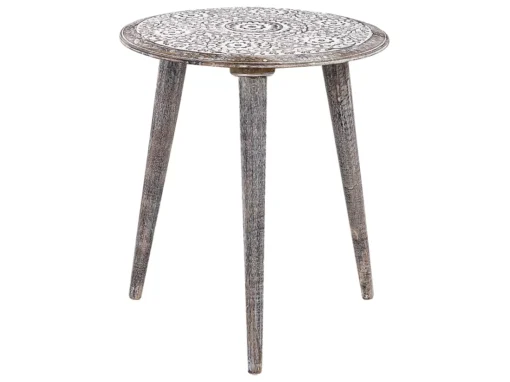 Lot De 2 Tables D'appoint En Bois De Manguier Blanc Cassé BARJU -Meilleur Meubles Magasin table basse 12698223