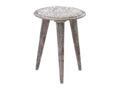 Lot De 2 Tables D'appoint En Bois De Manguier Blanc Cassé BARJU -Meilleur Meubles Magasin table basse 12698225