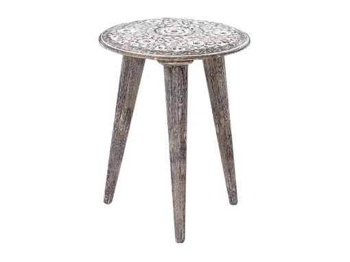 Lot De 2 Tables D'appoint En Bois De Manguier Blanc Cassé BARJU -Meilleur Meubles Magasin table basse 12698225