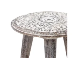 Lot De 2 Tables D'appoint En Bois De Manguier Blanc Cassé BARJU -Meilleur Meubles Magasin table basse 12698227