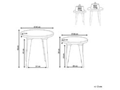 Lot De 2 Tables D'appoint En Bois De Manguier Vert Clair MAHARO -Meilleur Meubles Magasin table basse 13320287