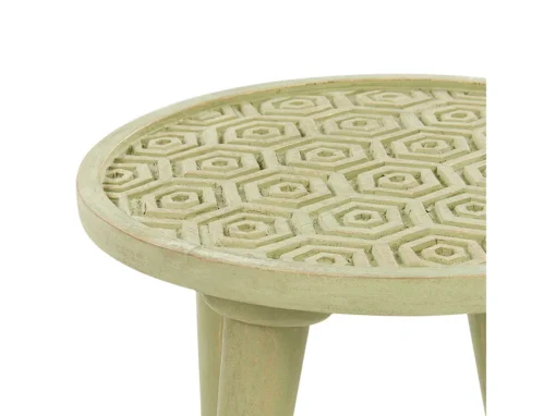 Lot De 2 Tables D'appoint En Bois De Manguier Vert Clair MAHARO -Meilleur Meubles Magasin table basse 13320291