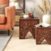 Lot De 2 Tables D'appoint Teinte Sombre SHUKUR -Meilleur Meubles Magasin table basse 13320307
