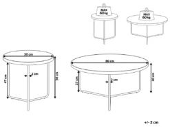 Lot Tables Basses Et Appoint MELODY BIG & MEDIUM -Meilleur Meubles Magasin table basse 16137889
