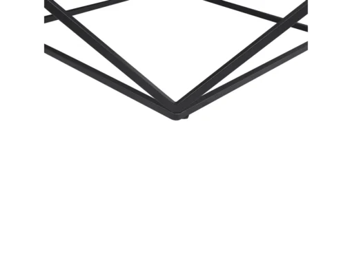 Table Appoint Carrée Effet Marbre Beige / Pied Noir 50 X 50 Cm MALIBU -Meilleur Meubles Magasin table basse 16138541