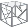 Table Appoint Argenté En Verre ORLAND -Meilleur Meubles Magasin table basse 16139955
