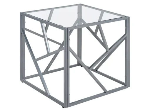 Table Appoint Argenté En Verre ORLAND -Meilleur Meubles Magasin table basse 16139955