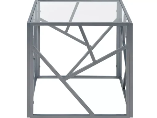 Table Appoint Argenté En Verre ORLAND -Meilleur Meubles Magasin table basse 16139961