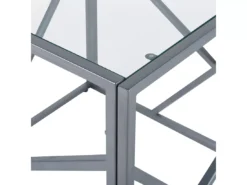 Table Appoint Argenté En Verre ORLAND -Meilleur Meubles Magasin table basse 16139963