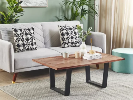 Table Basse En Bois D'acacia Naturel Et Noir GRENOLA -Meilleur Meubles Magasin table basse 16207895